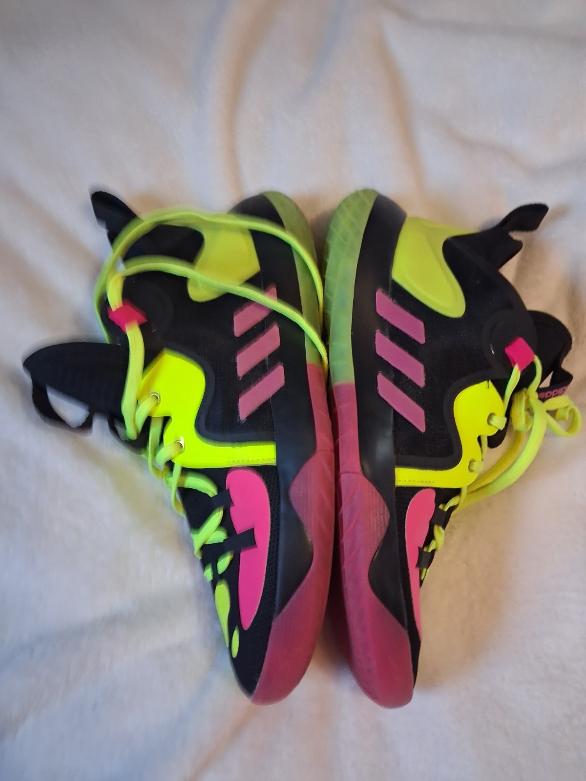 Adidas Neon Yellow&Pink ☆BOUNCE☆ Womens Running/Gym Shoes Size 6