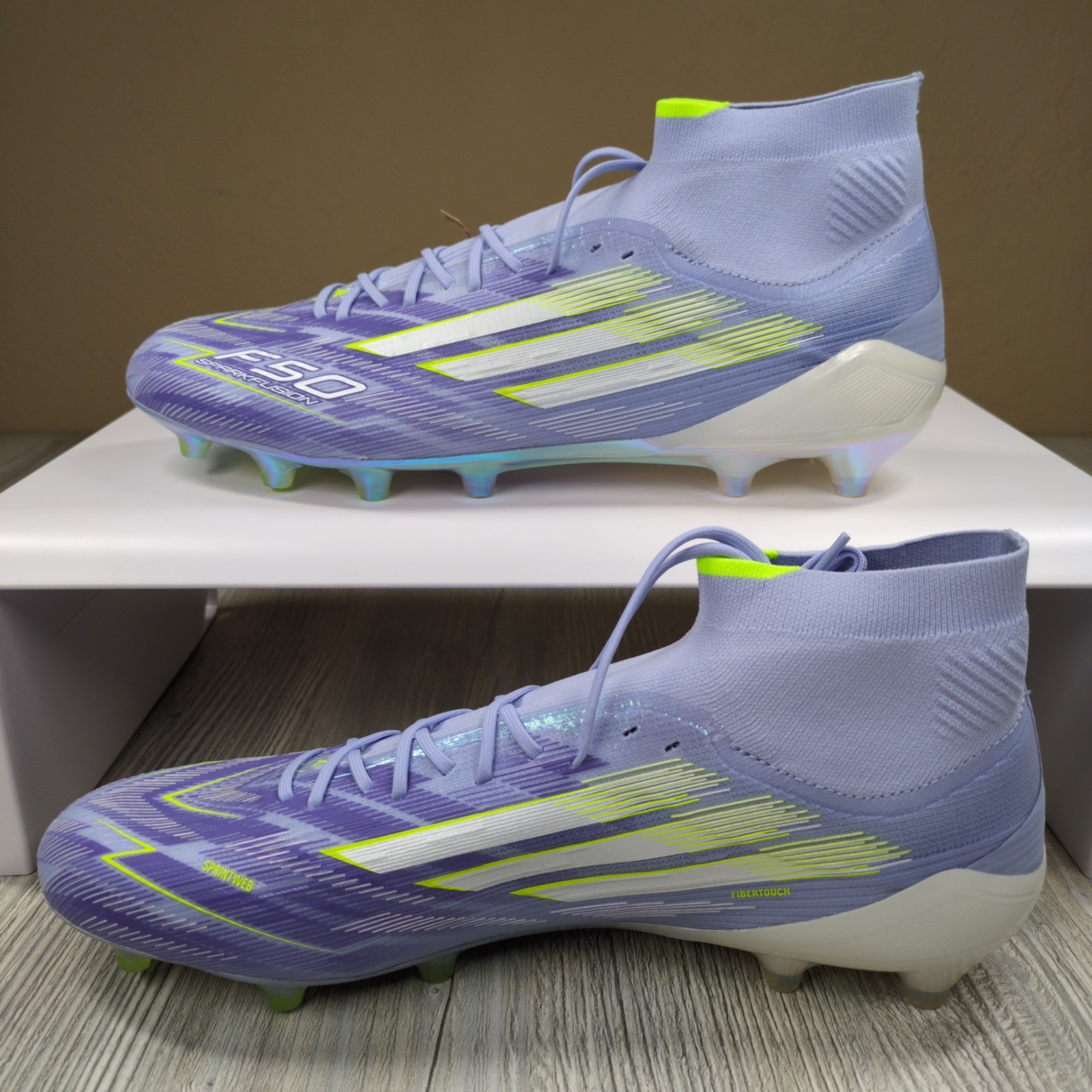 Adidas F50 Sparkfusion Elite Mid FG AG Purple Womens 12/Mens 11 New JH7648