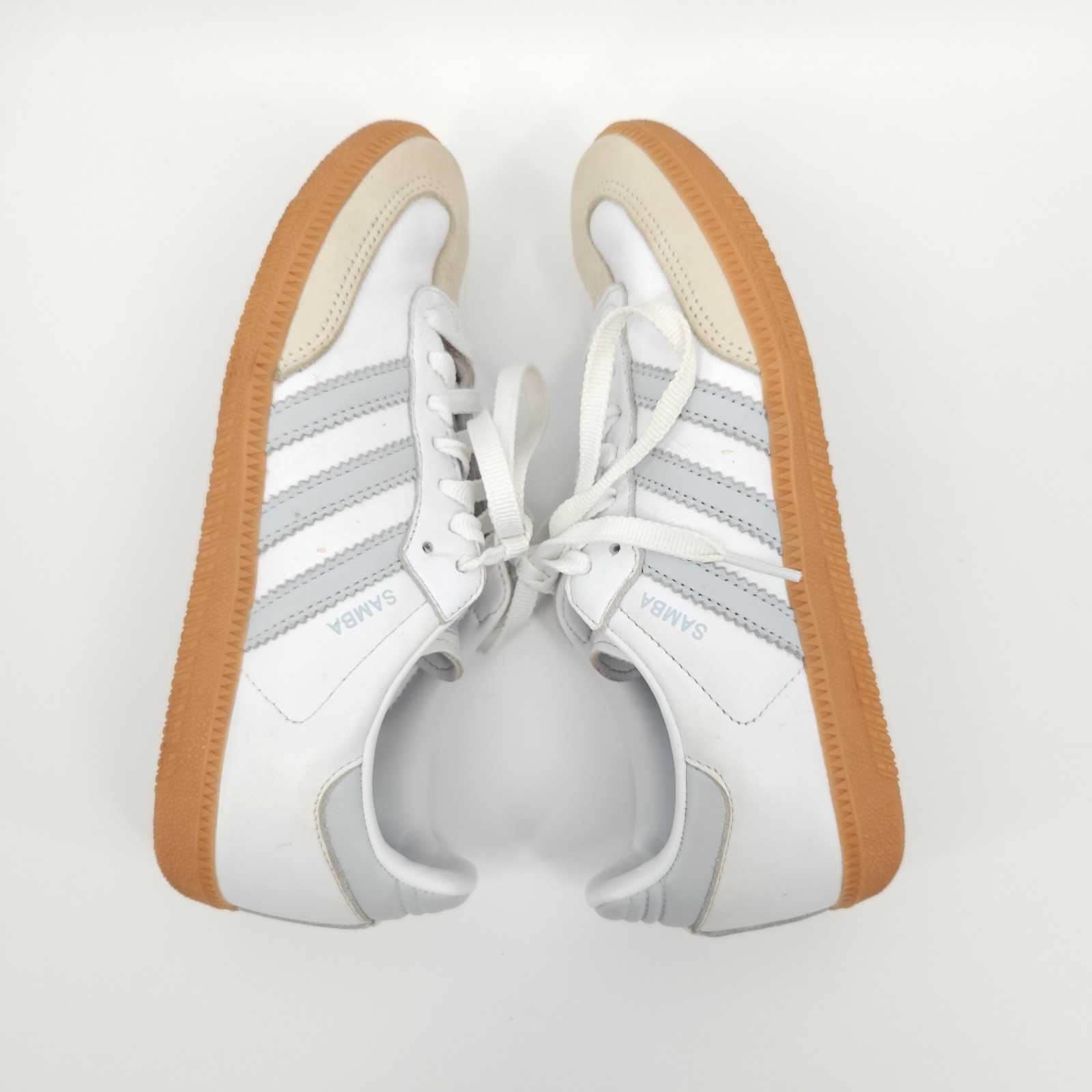 Adidas Samba OG Shoes Women Size 6 White Halo Blue Gum IE0877