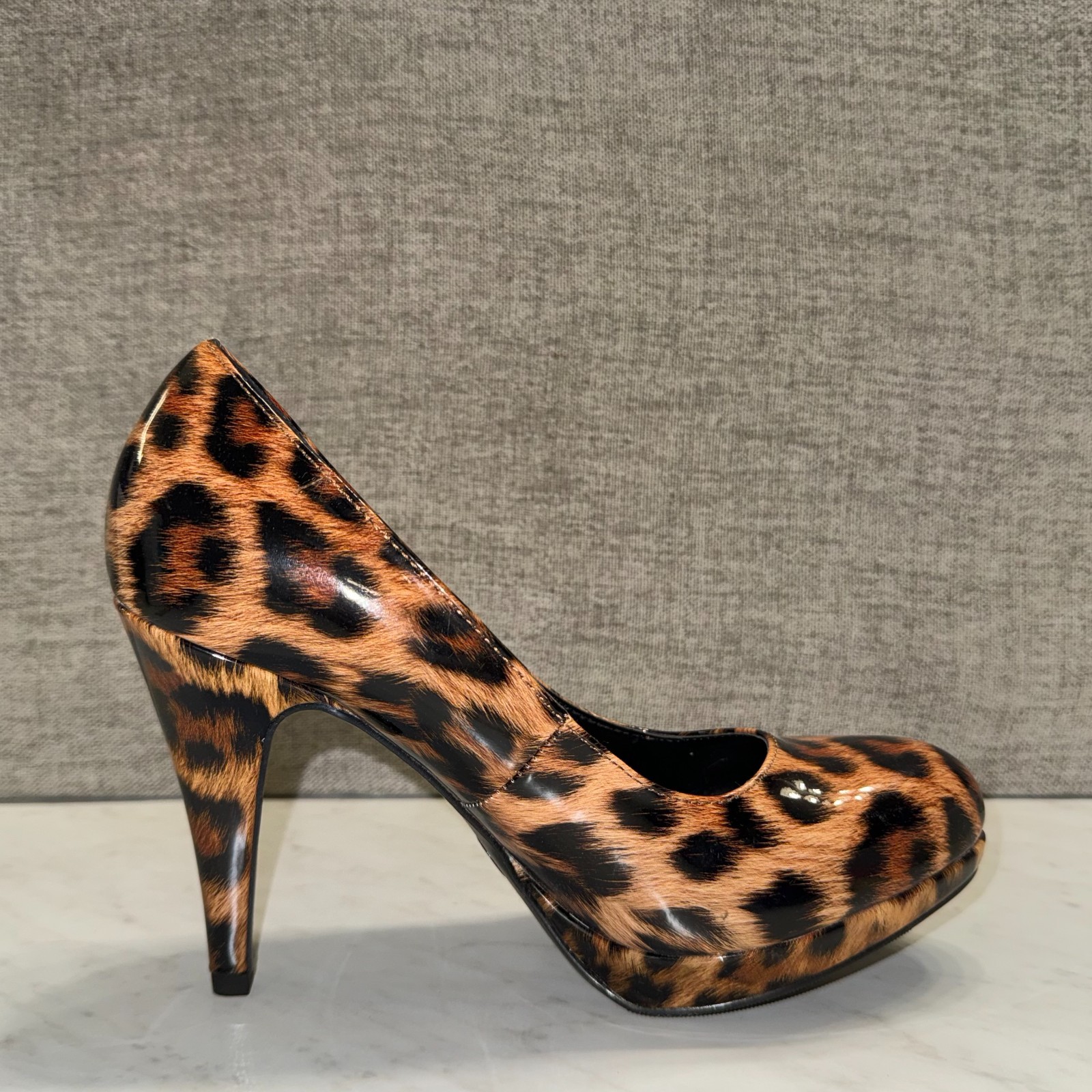 Worthington Animal Print Leopard Stiletto Pump Heel Career Chic Womens Size 7