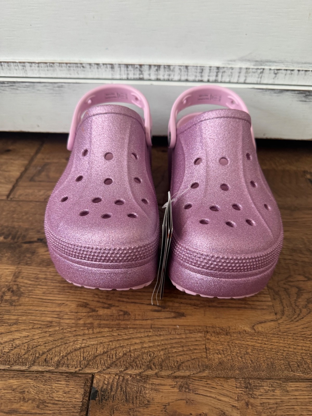 Crocs Bella Glitter Platform Clogs Pink Shimmer NWT Women’s Size 7