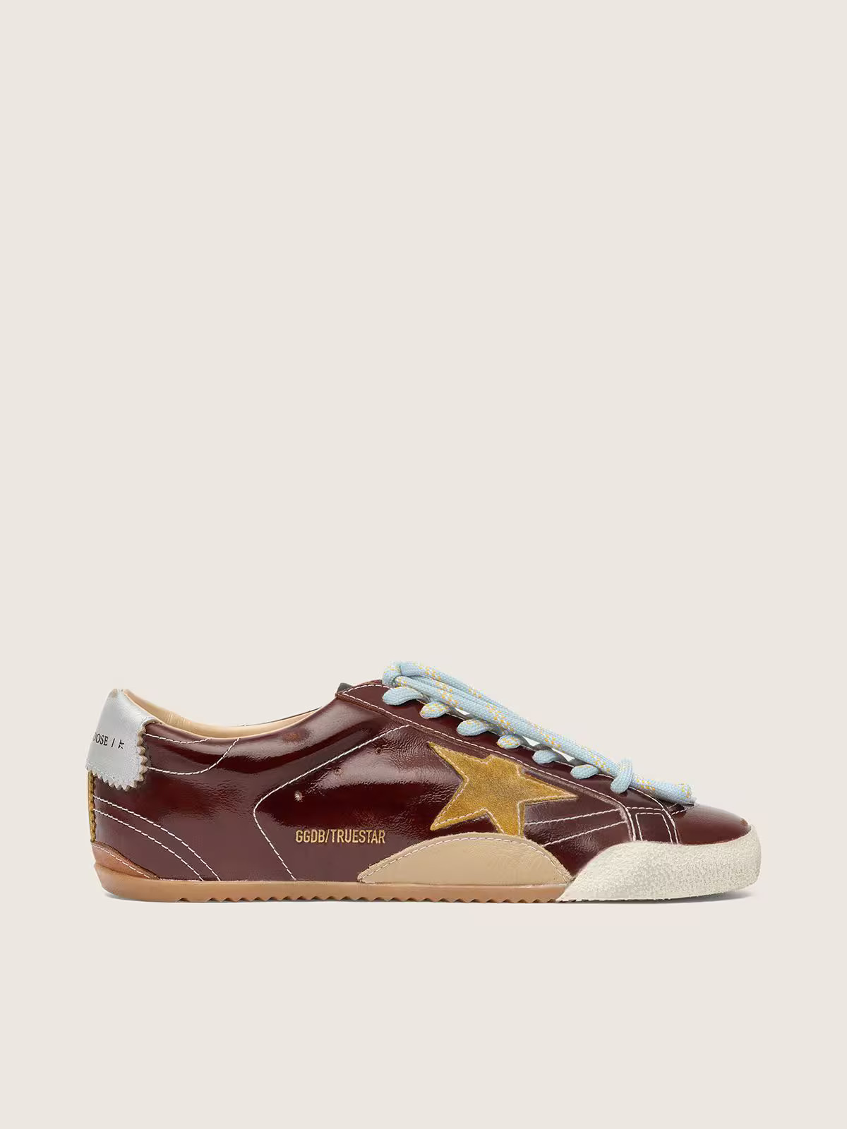 Golden Goose True Star Burgundy Patent Leather Gold Star Women Sneakers