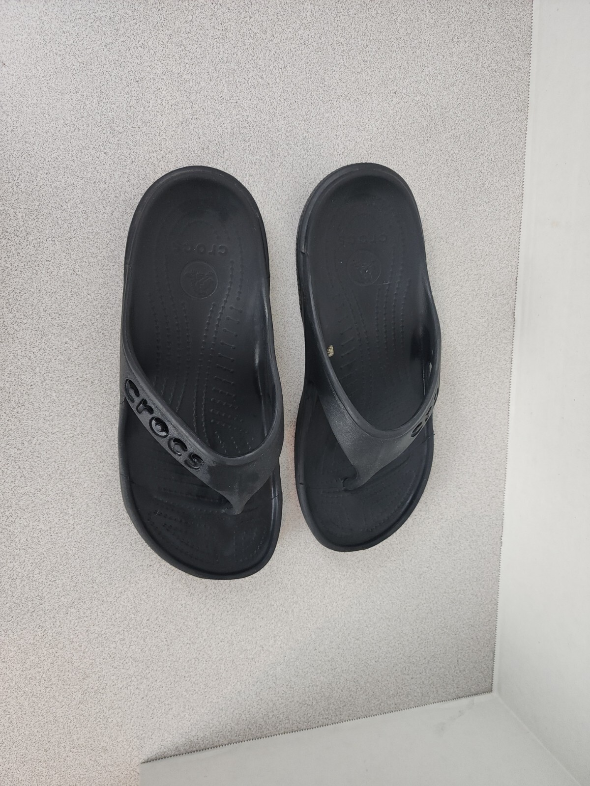 Crocs Baya Flip Black Sandals Flip Flop Comfortable Light Weight Womens 6 Mens 8