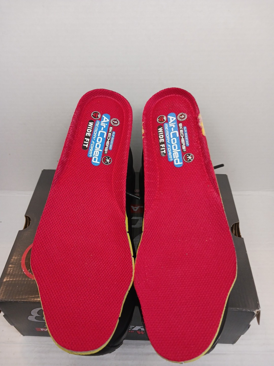 Skechers Work Women Sz 7 Slip Resistant Wide Fit Uno Black Shoes SEE DESCRIPTION