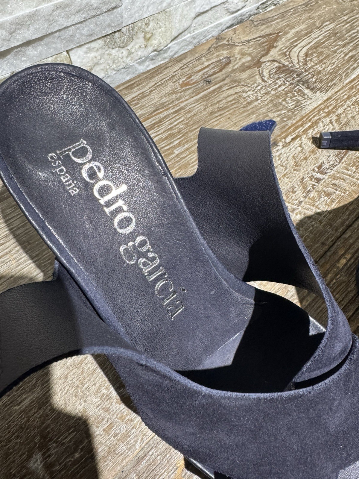 Pedro Garcia Blue Heels EUC 38.5 US 8.5 Shoes
