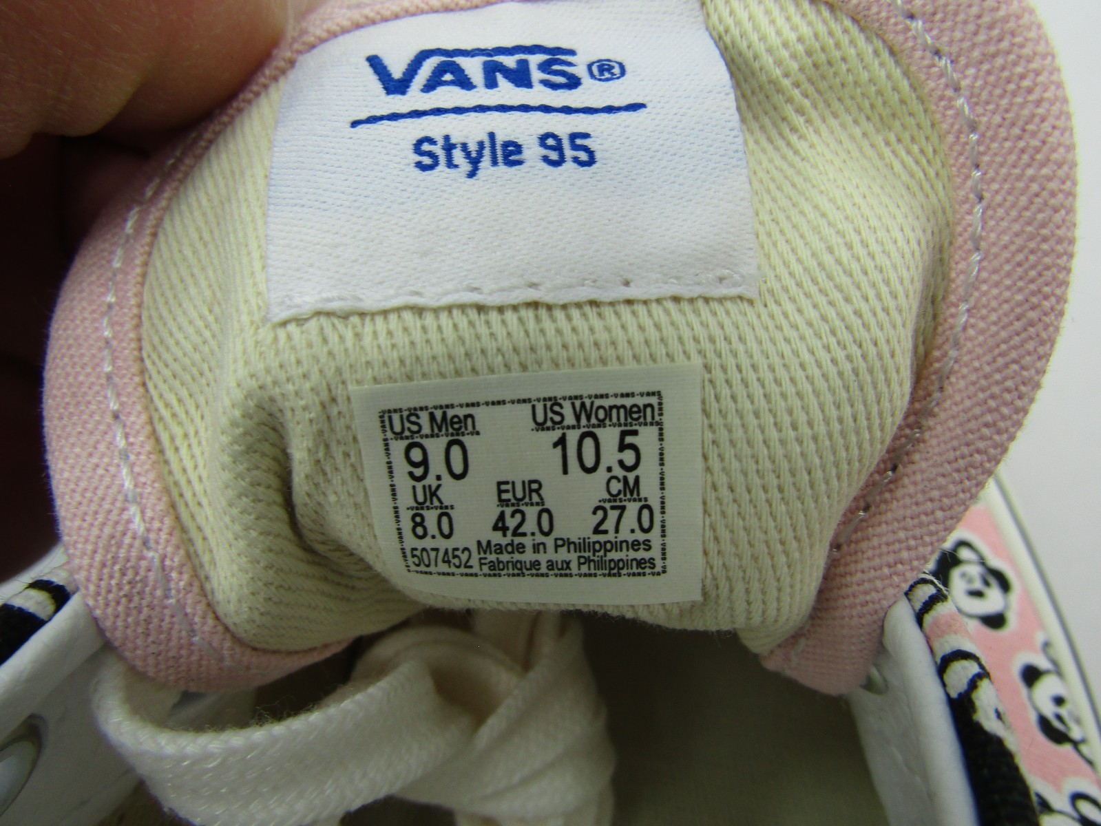 Vans Era 95 Dx Anaheim Factory Skater Shoes Mens 9.0 Womens 10.5 Panda Bear New