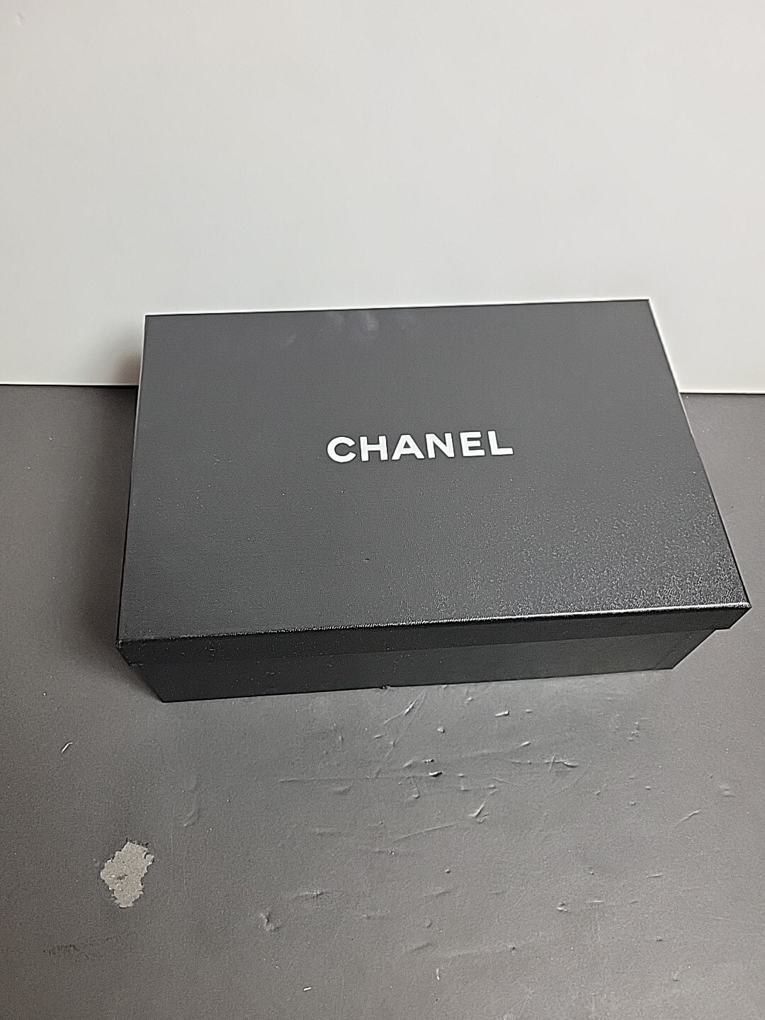CHANEL Goatskin Grosgrain CC Slingback Pumps Size 38 ( G45738 ) Empty Box Only