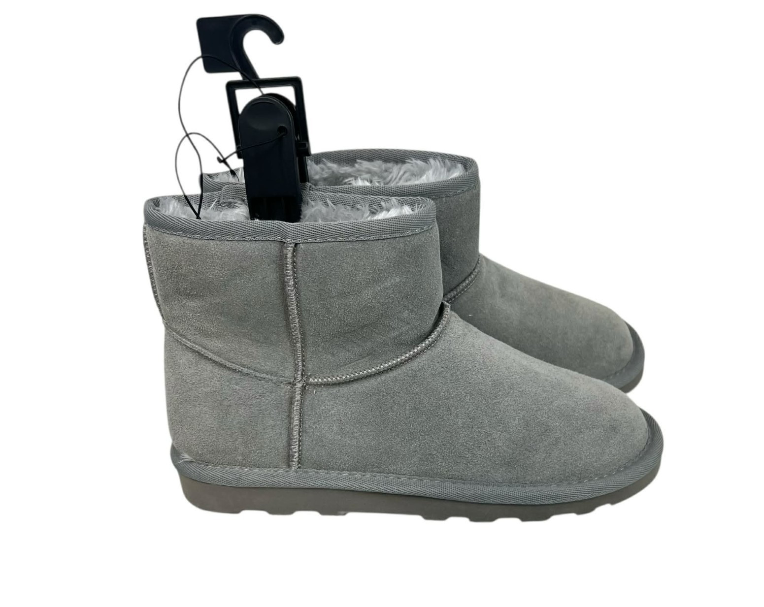Time and Tru Gray Suede Leather Synthetic Fur Lined Women’s Size 6 Boot NWT