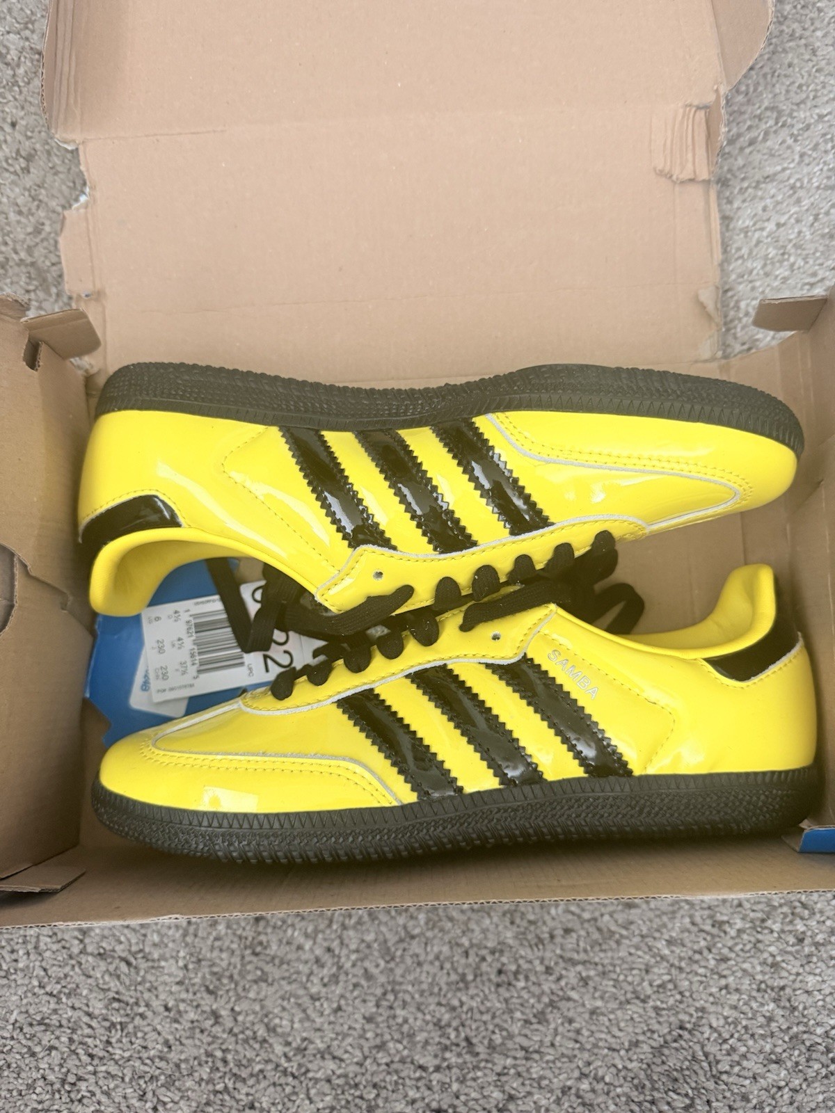 adidas Samba OG W Black/Clear Granite Low Top Lace-Up Leather Sneakers IG9031