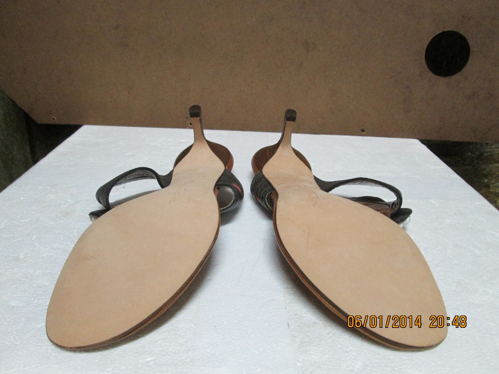 Oscar de la Renta Leather Heeled Sandals 37.5