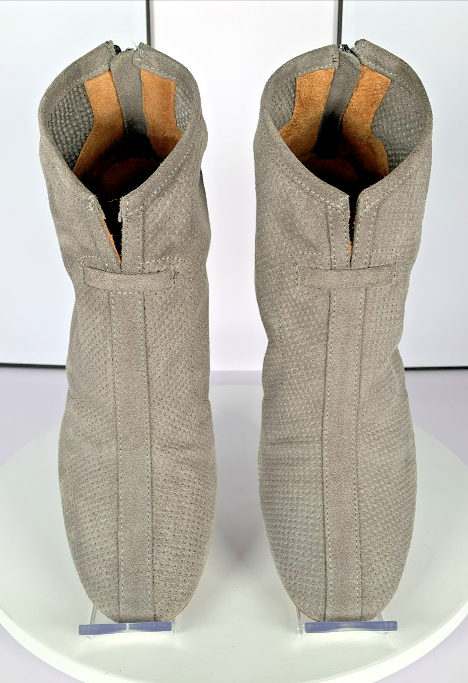 Russell Bromley Aquatalia Womens XCEL Ankle Booties Grey Perfed Suede Boots, 9.5