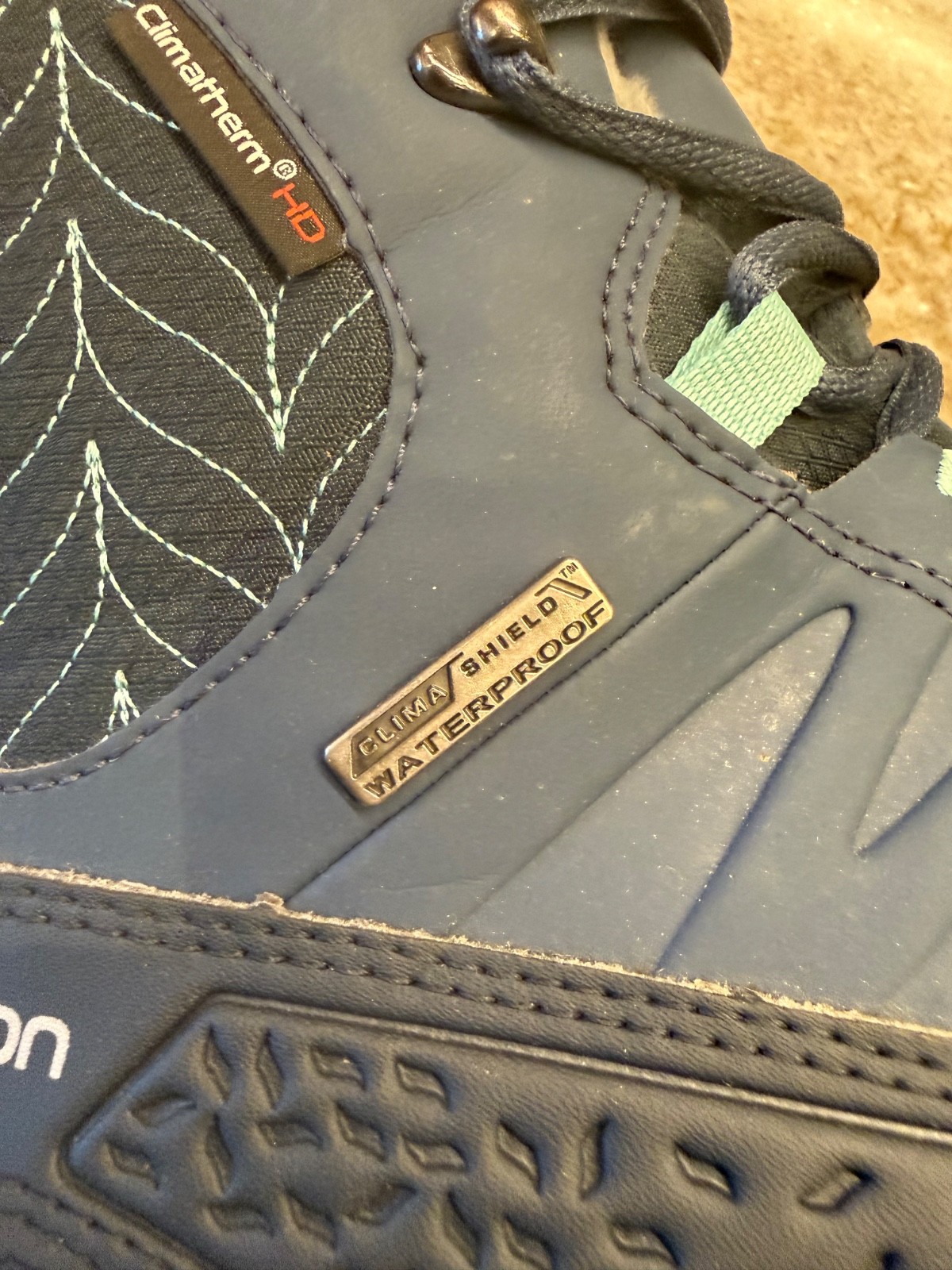 SALOMON WOMEN’S KAINA MID CS Waterproof Climatherm Boot Sz 9