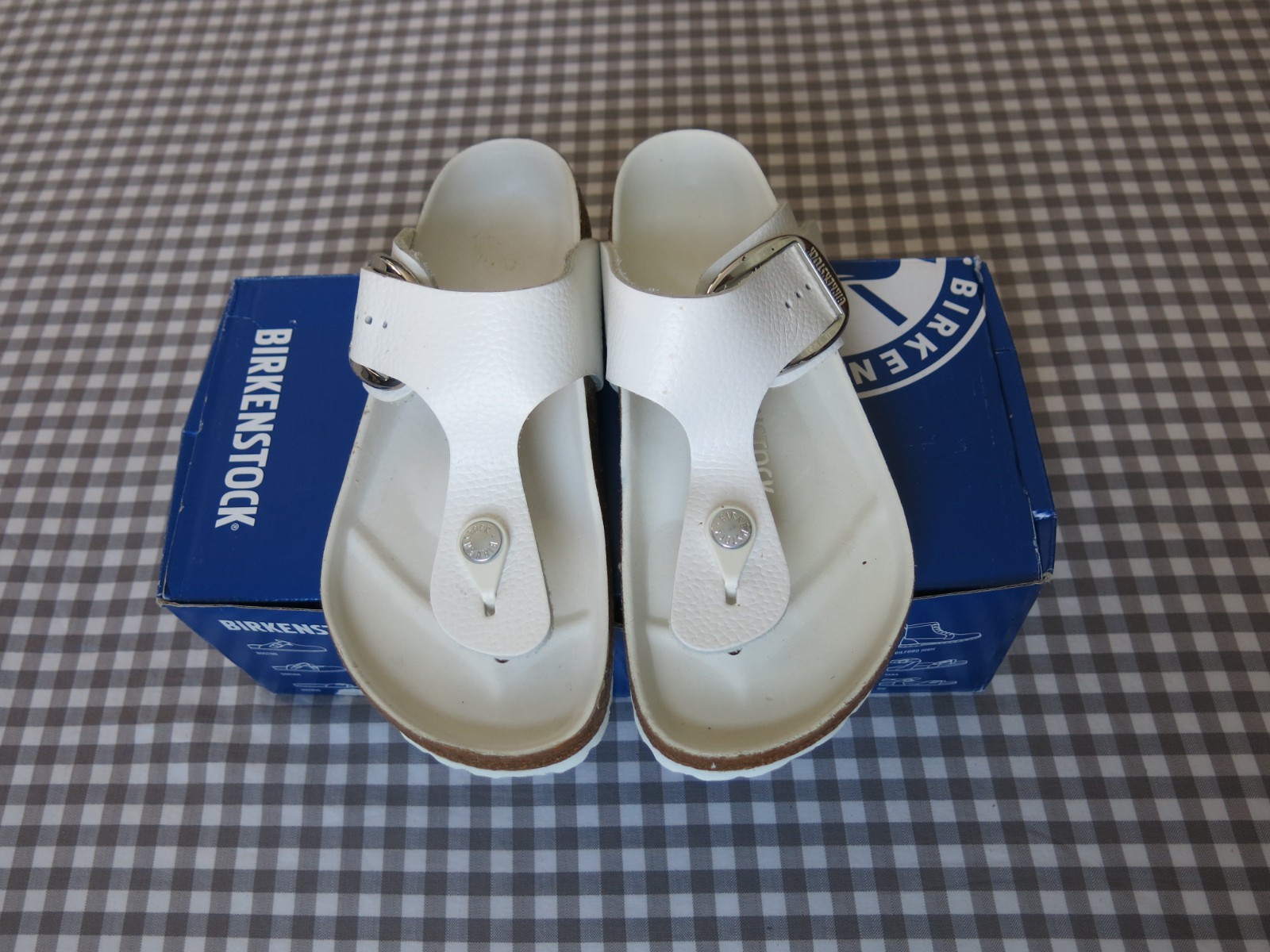 Birkenstock Gizeh Big Buckle Leather sandals white EU 36 US 5-5.5 regular/wide