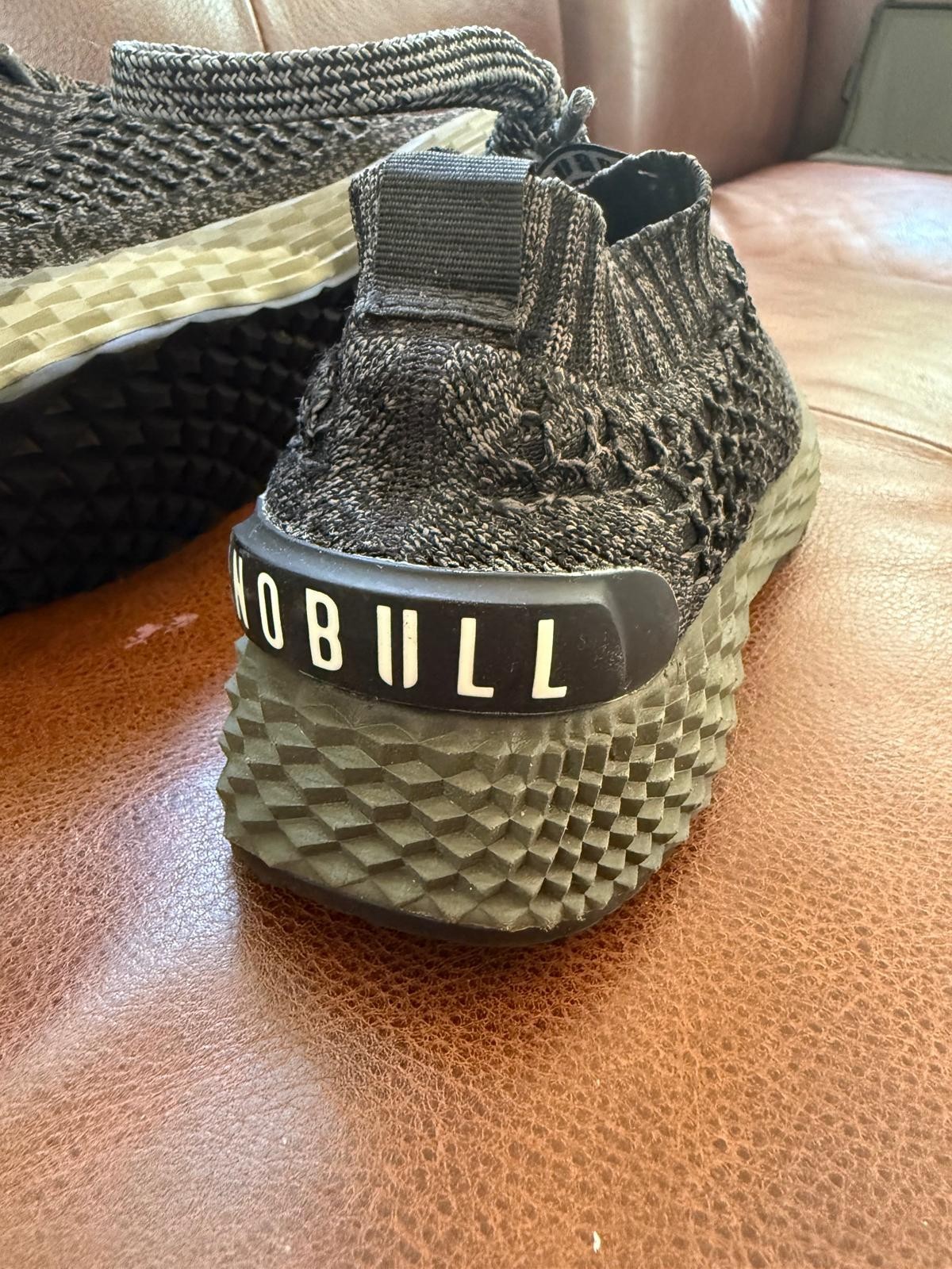 NOBULL Black Knit Slip-On Athletic Sneakers with Gray Laces (Men’s/Women’s)