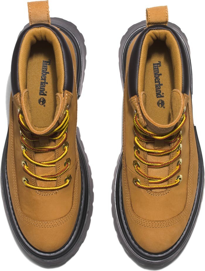 Timberland Women’s Sky 6-Inch Lace Up Wheat Nubuck Leather Platform Boots Size 7