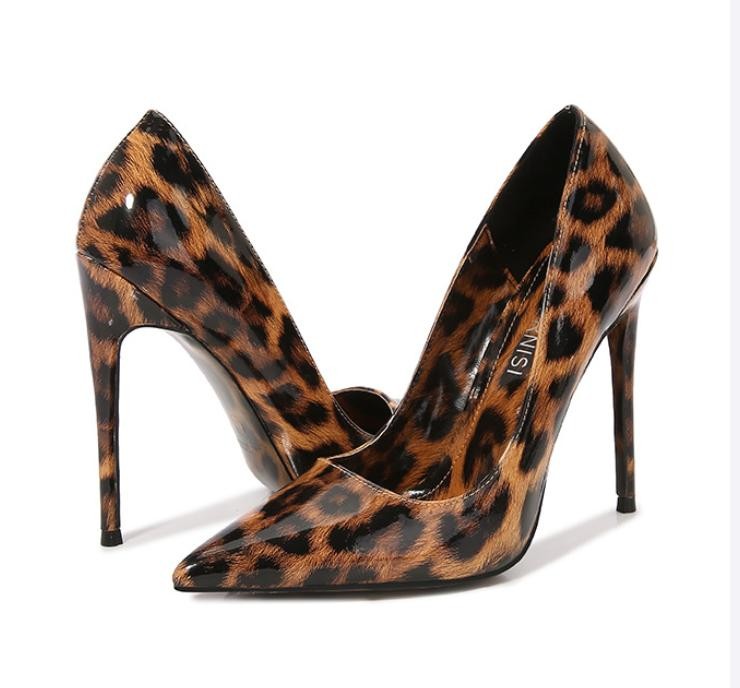 Women’s Leopard Print Pumps High Heels Casual Party Dress Stage Prom Show Shoes