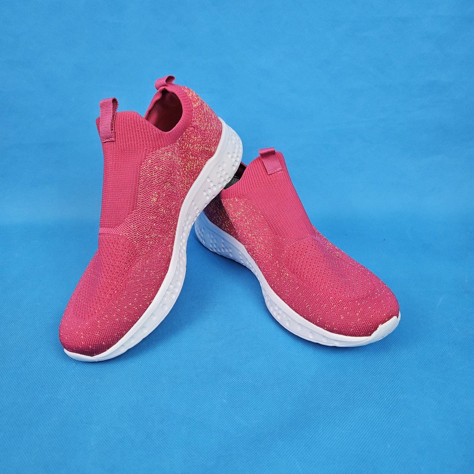 Avia Women’s Pink Slip-On Memory Foam Sneaker Lightweight Knit Pick size