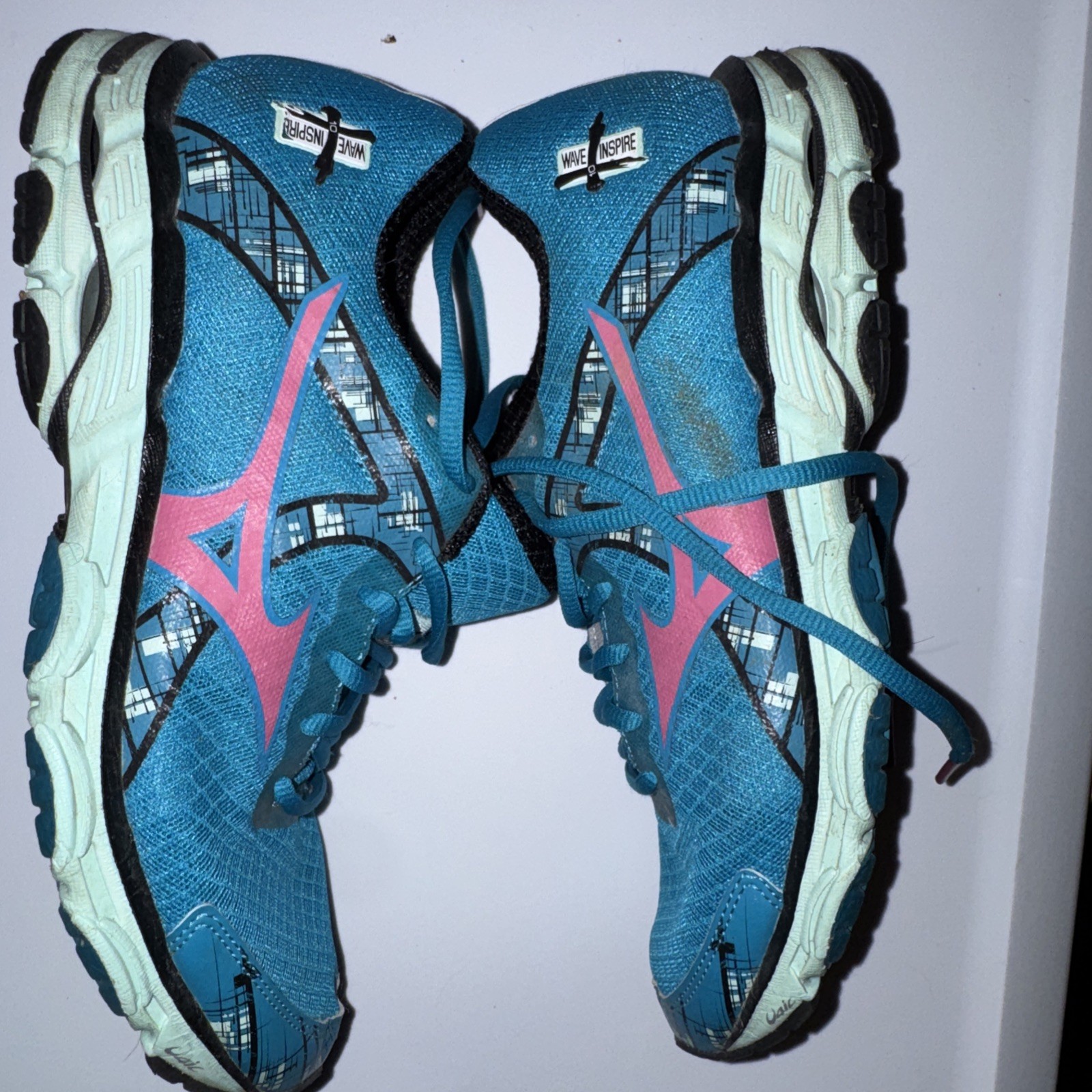 Mizuno Wave Inspire 10 Running Shoes Synthetic 410575 Blue/Mint Women Size W9