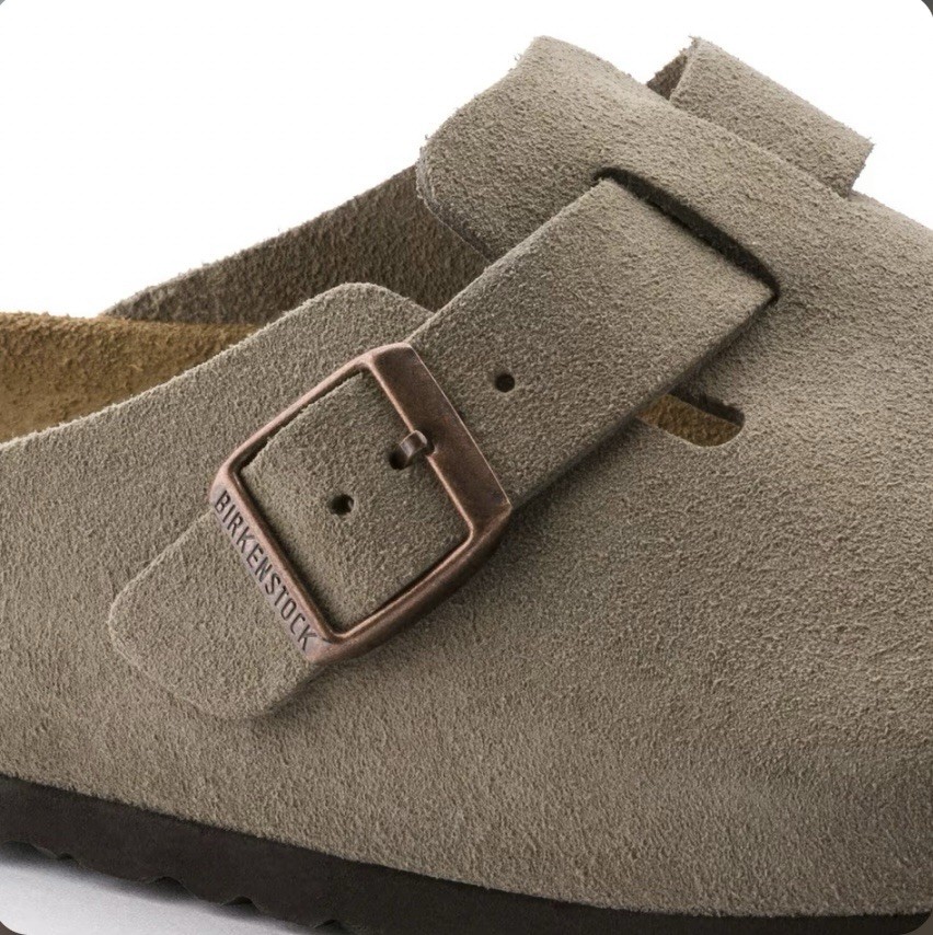NEW In Box Birkenstock Boston Clog In Taupe Suede – EU40 Narrow/regular