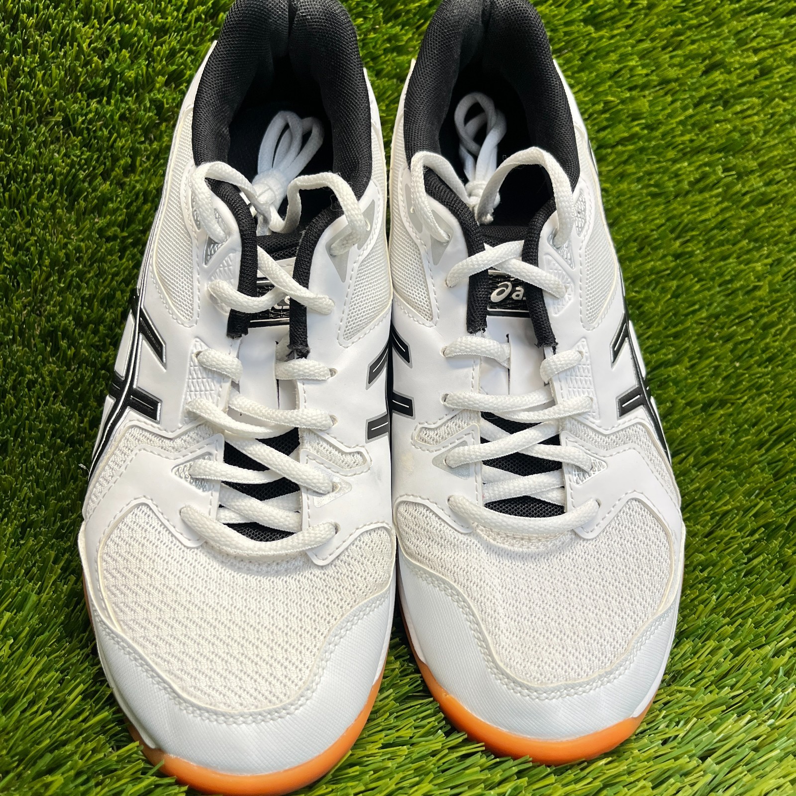 Asics Gel-Rocket 10 Womens Size 9.5 White Black Gum Volleyball Shoes Sneakers