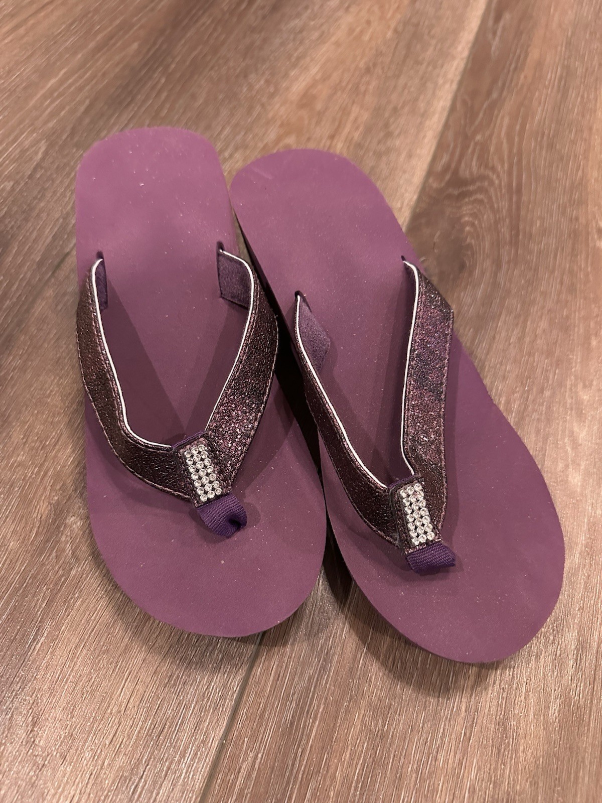 Yellow Box Purple Lulu Sandal Wedges Size 7 Sparkle Glitter Women’s NEW IN BOX