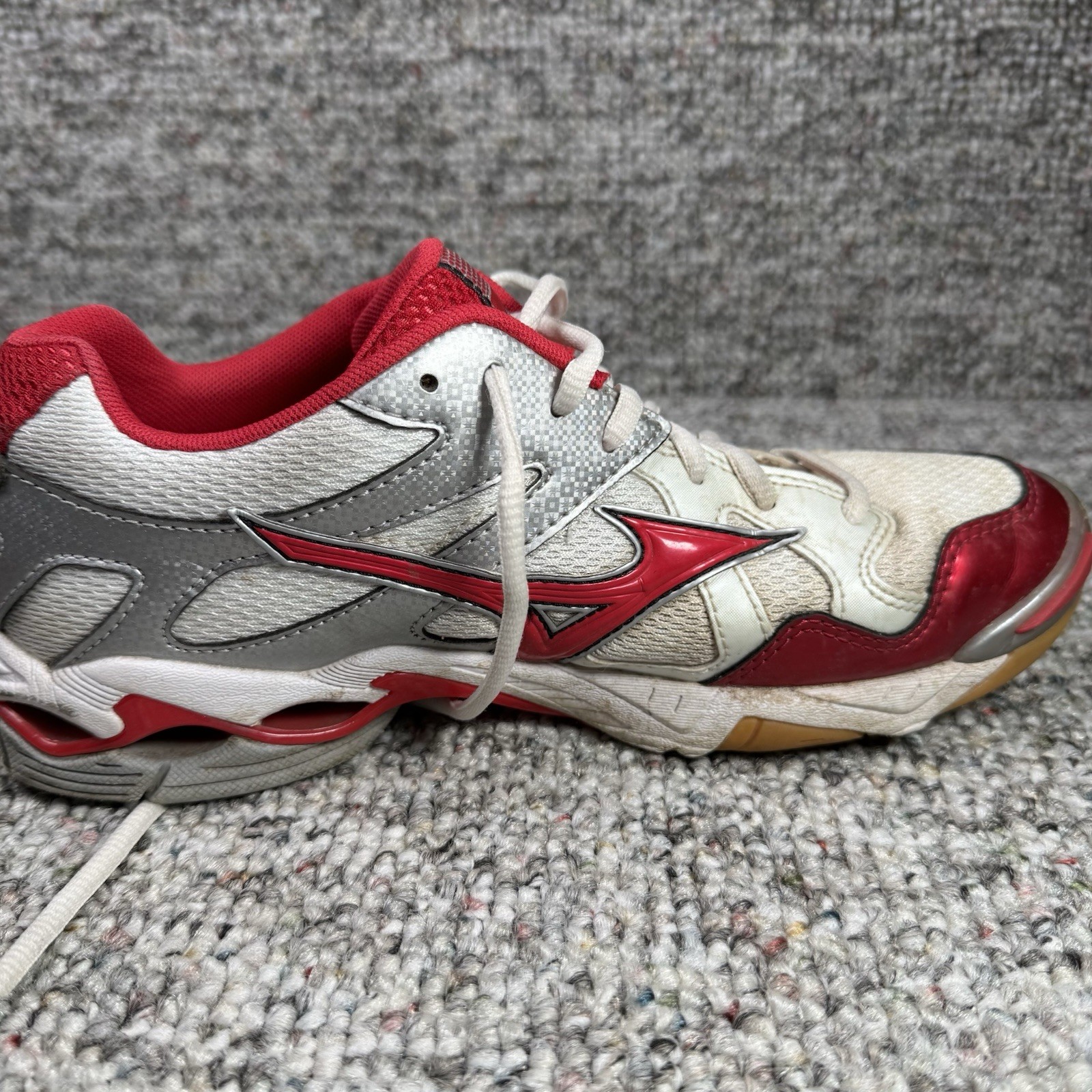 Mizuno Shoes Womens Size 8.5 Wave Bolt 4 Athletic Volleyball Red White