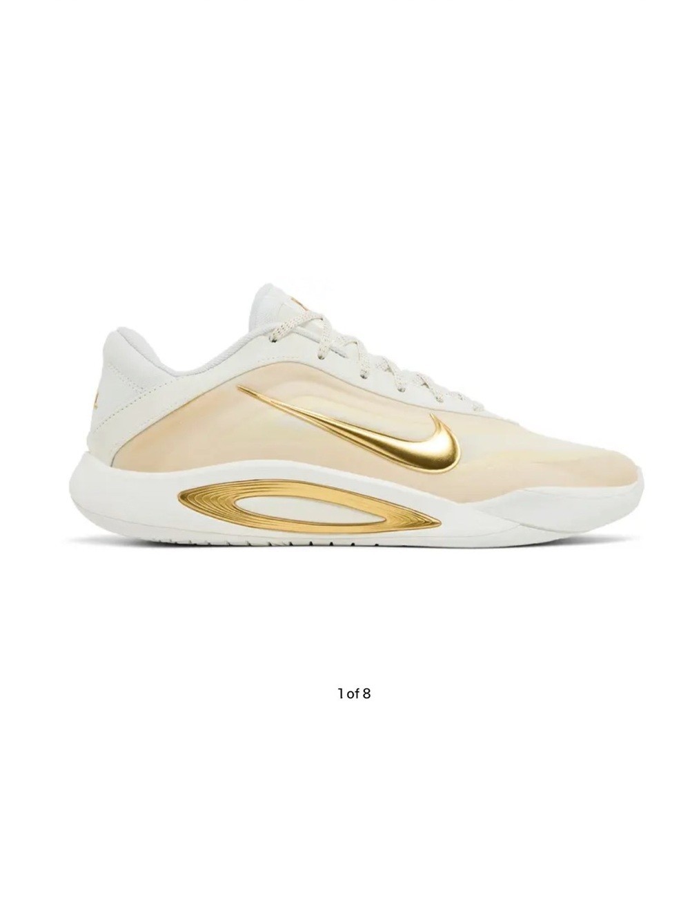 Nike A’One Sail Metallic Gold Women’s 12.5 Men’s 11 Basketball FZ8605-102 NEW