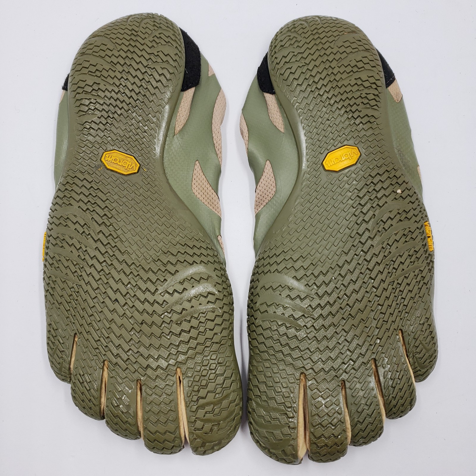 Vibram FiveFingers Shoes Womens 40 US 8.5 9 Green Khaki Barefoot Minimalist Run