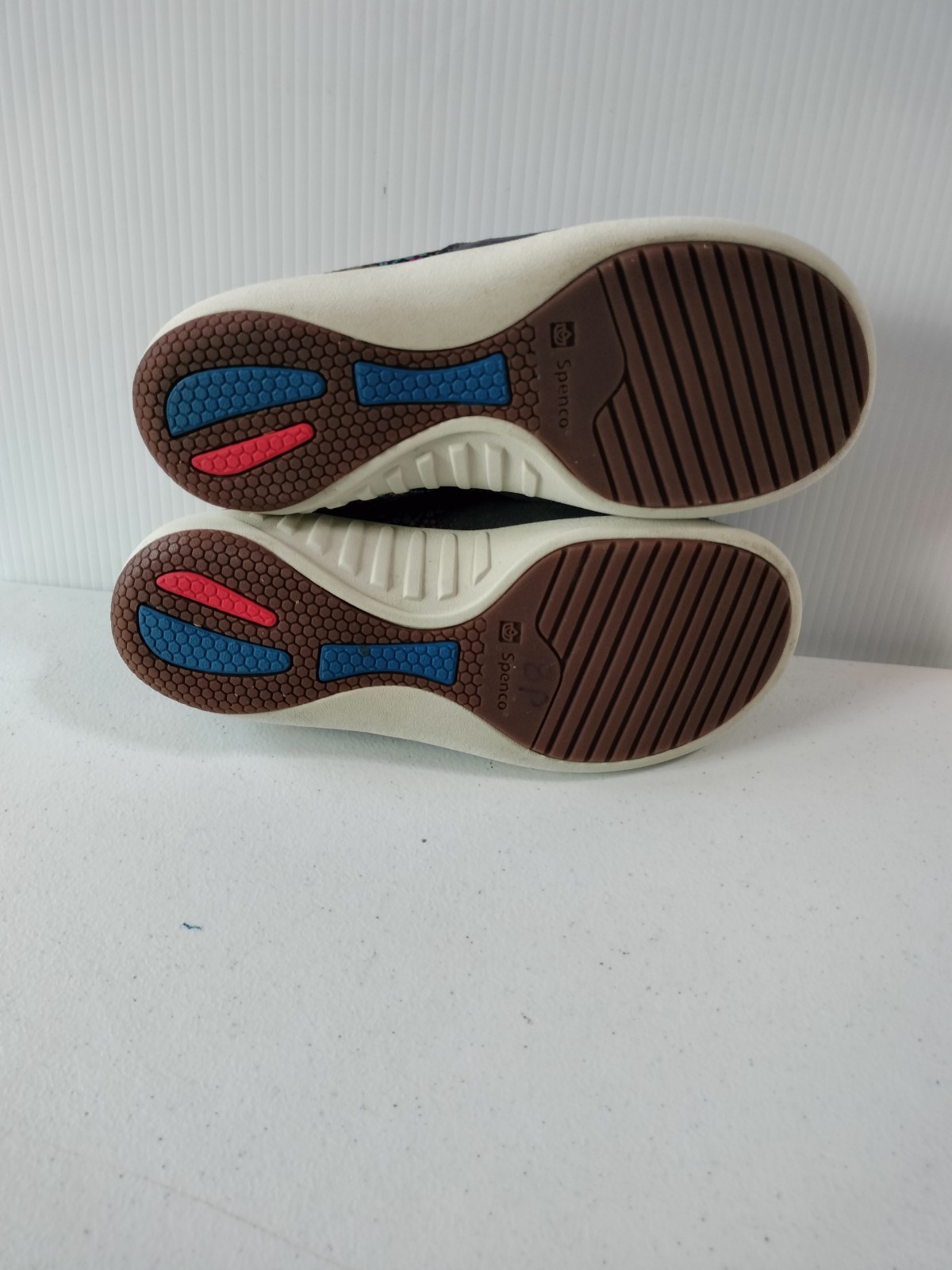 Spenco Siesta Vis Gray Floral Slide Slip On Clog Mules 9D Comfort Travel