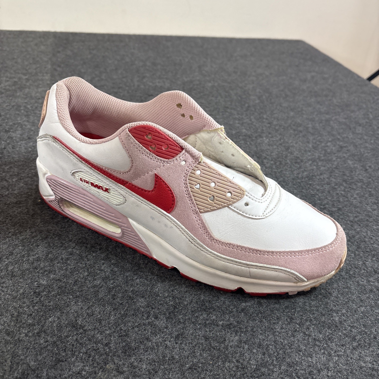 Nike Air Max 90 Love Letter Valentines Day ‘21 Pink Red White DD8029-100 Size 12