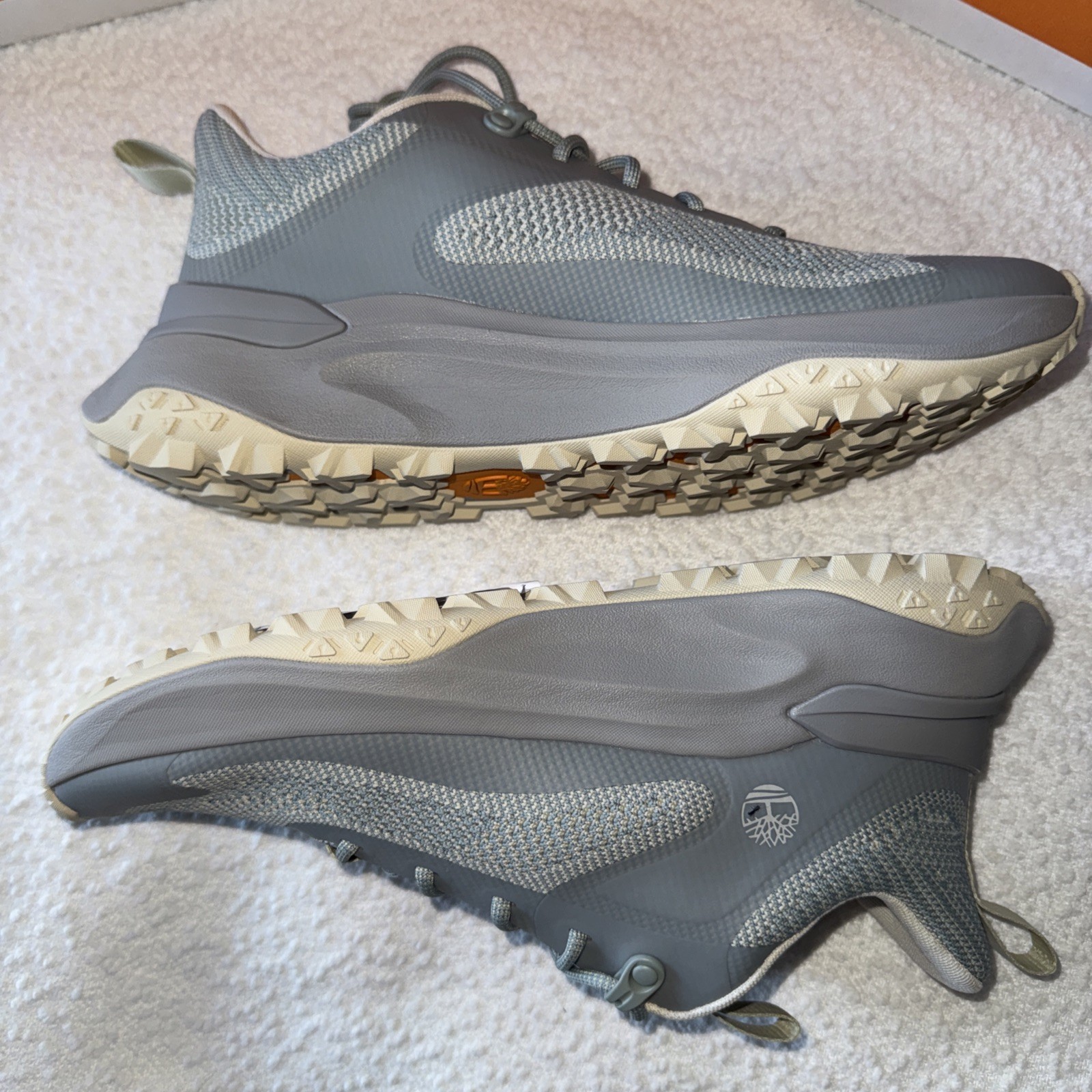 W Timberland Motion Access Low Lace Up Sneakers Light Blue Knit Size 8.5