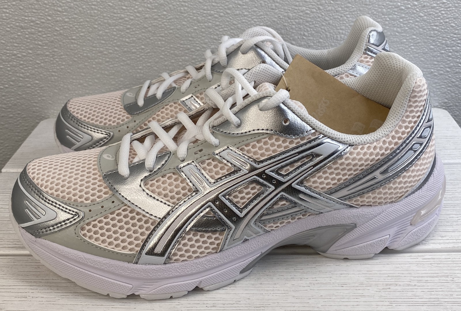 Asics Gel-1130 Unisex Size M8.5 W10 Blush/Pure Silver Mesh Athletic Sneakers