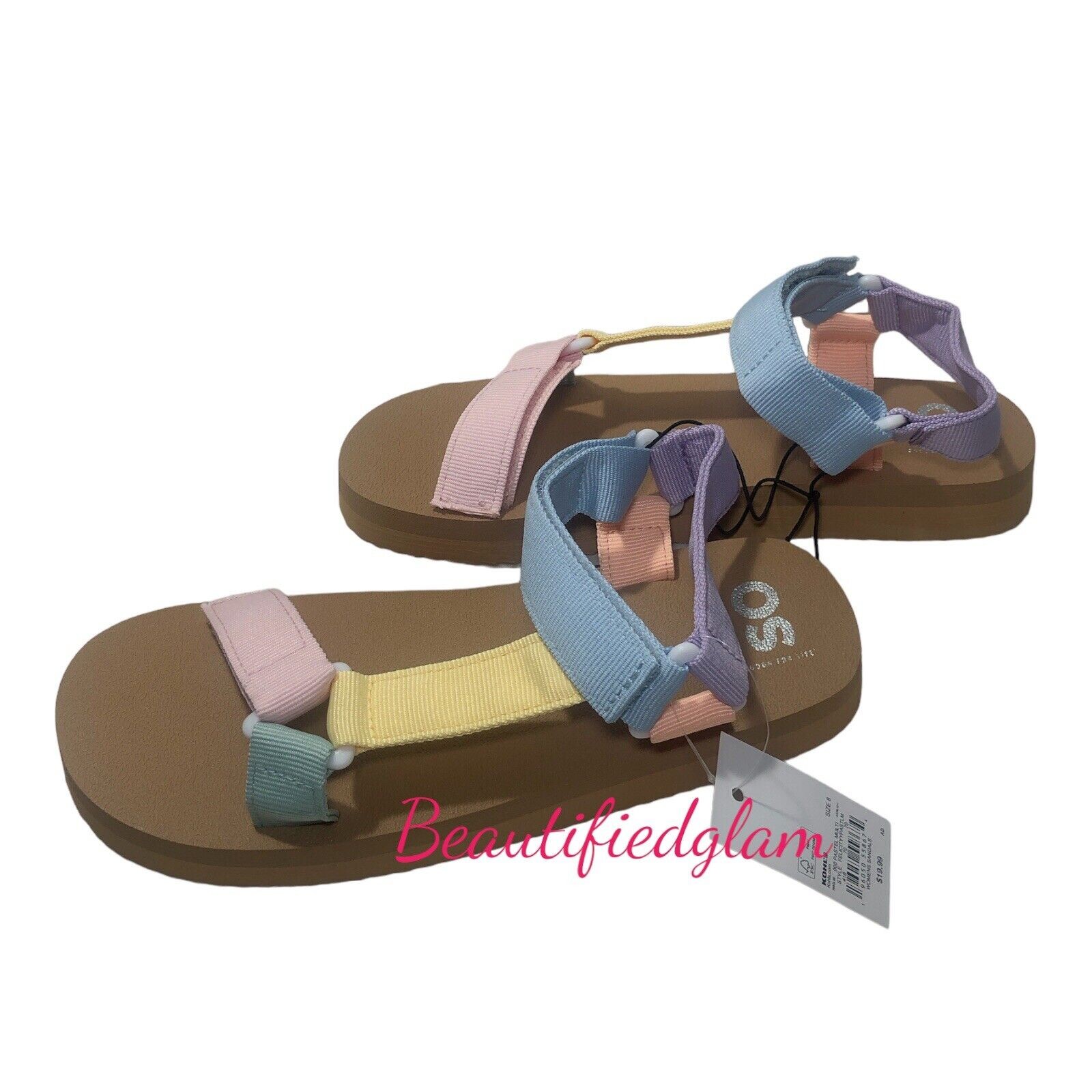 SO Felicity Women’s Sandals Size 8 T-Strap NEW