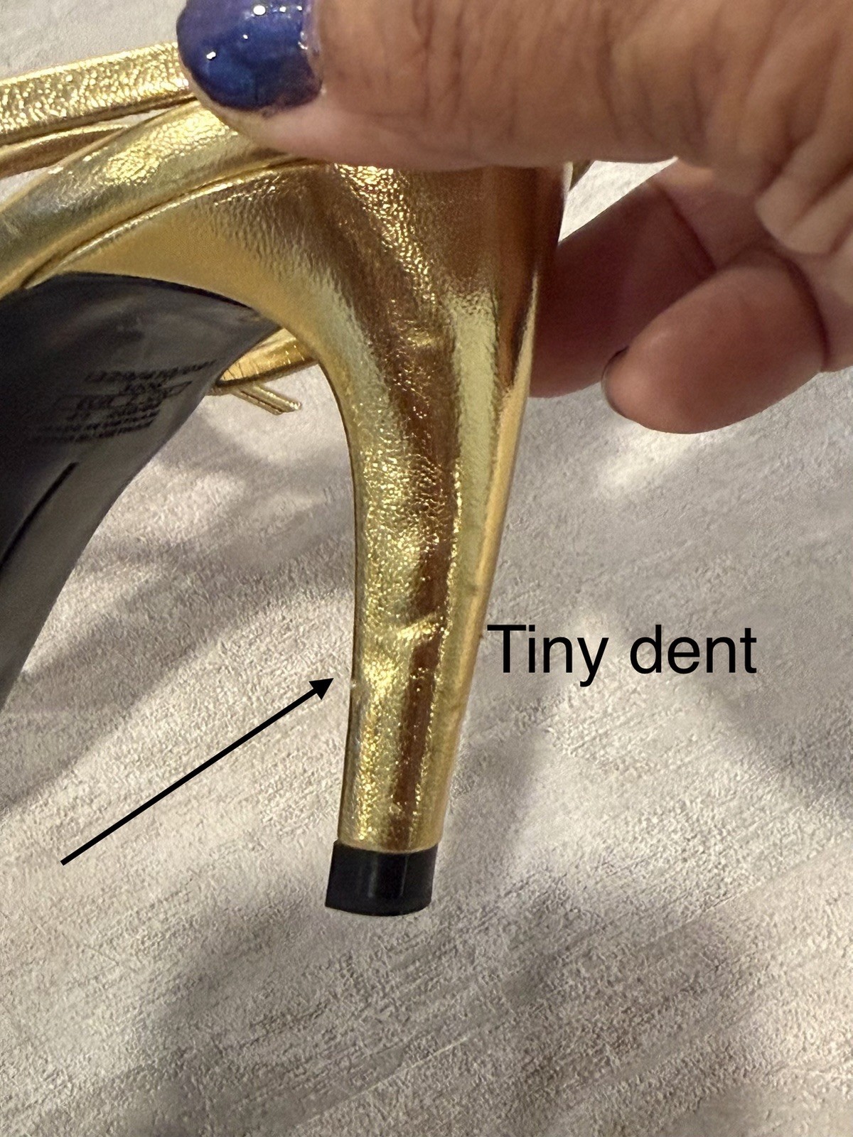 Zara Gold Metallic Heeled Sandals AIRFIT New With Tags Size 40 US 9