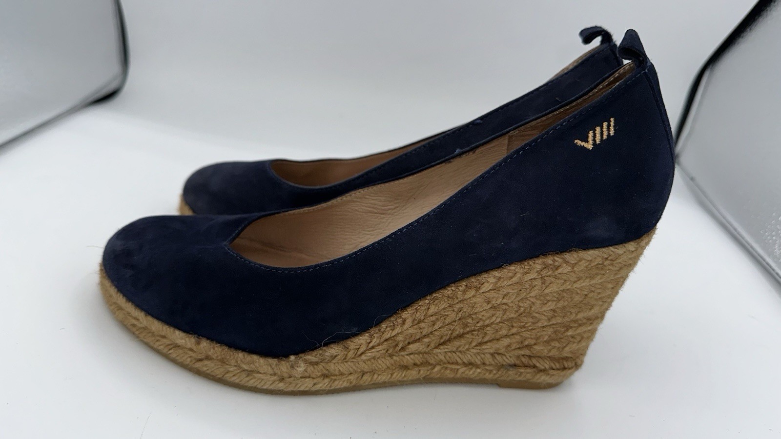 Viscata Barcelona espadrilles wedge shoes Dark blue size US 9-9.5 EUR Sz 40 AA23