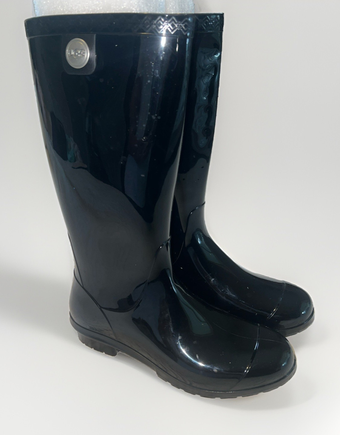 UGG SHAYE BLACK TALL RAIN BOOTS RUBBER WOMEN’S BOOTS SIZE US 7/UK 5/EU 38
