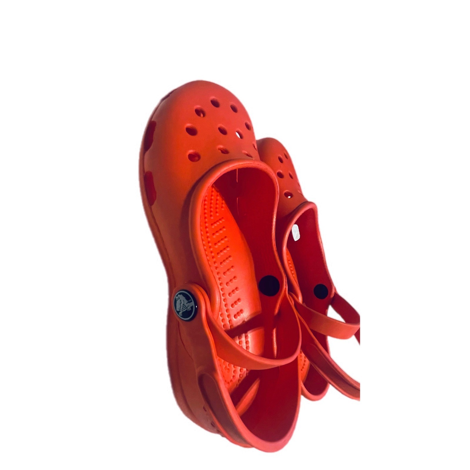 Crocs Alice Mary Jane Ballet Flats Coral Comfort Casual Shoes Womens 7 Summer