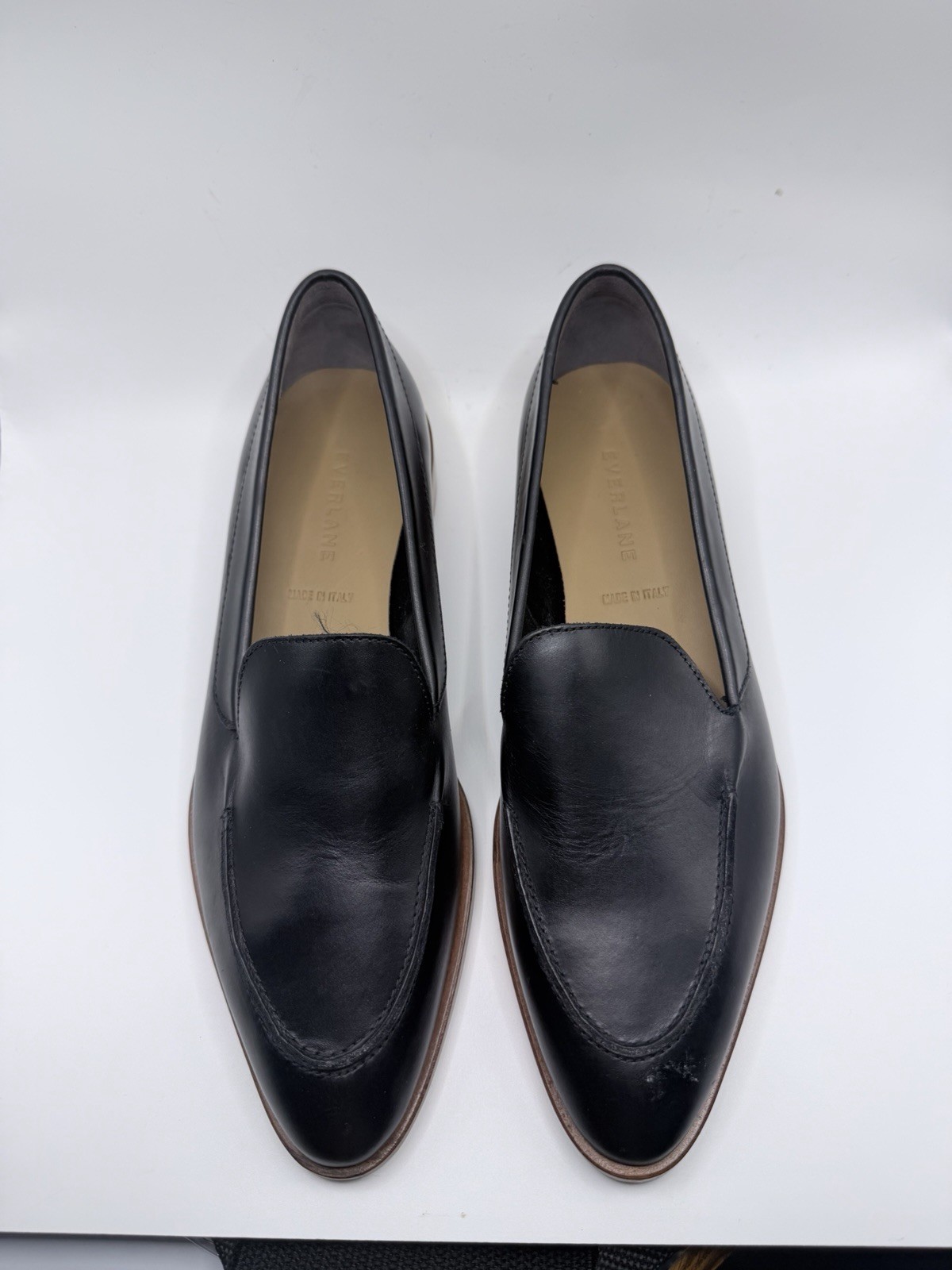 Everlane The Modern Loafer (Original) Black Italian Leather 8.5 Made In Italy