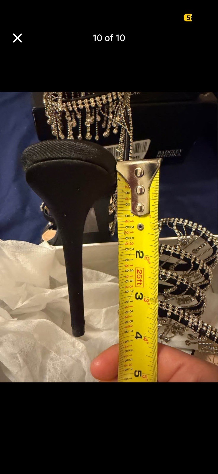 Glamorous Black and Silver Embellished Heels