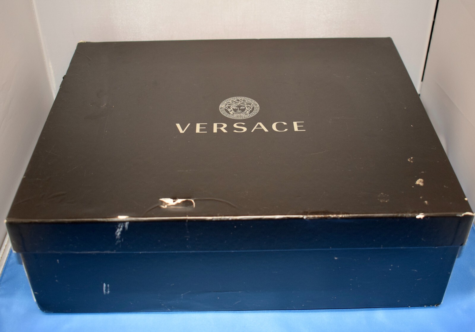 Womens Versace Black City Stud Combat Biker Size 40 Ankle Zip Up Boots ~ HS4