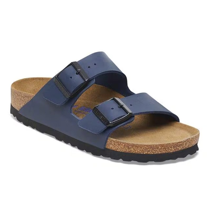 Birkenstock Arizona Birko-Flor Blue Sandals Soft Footbed Unisex Shoes Size37-45