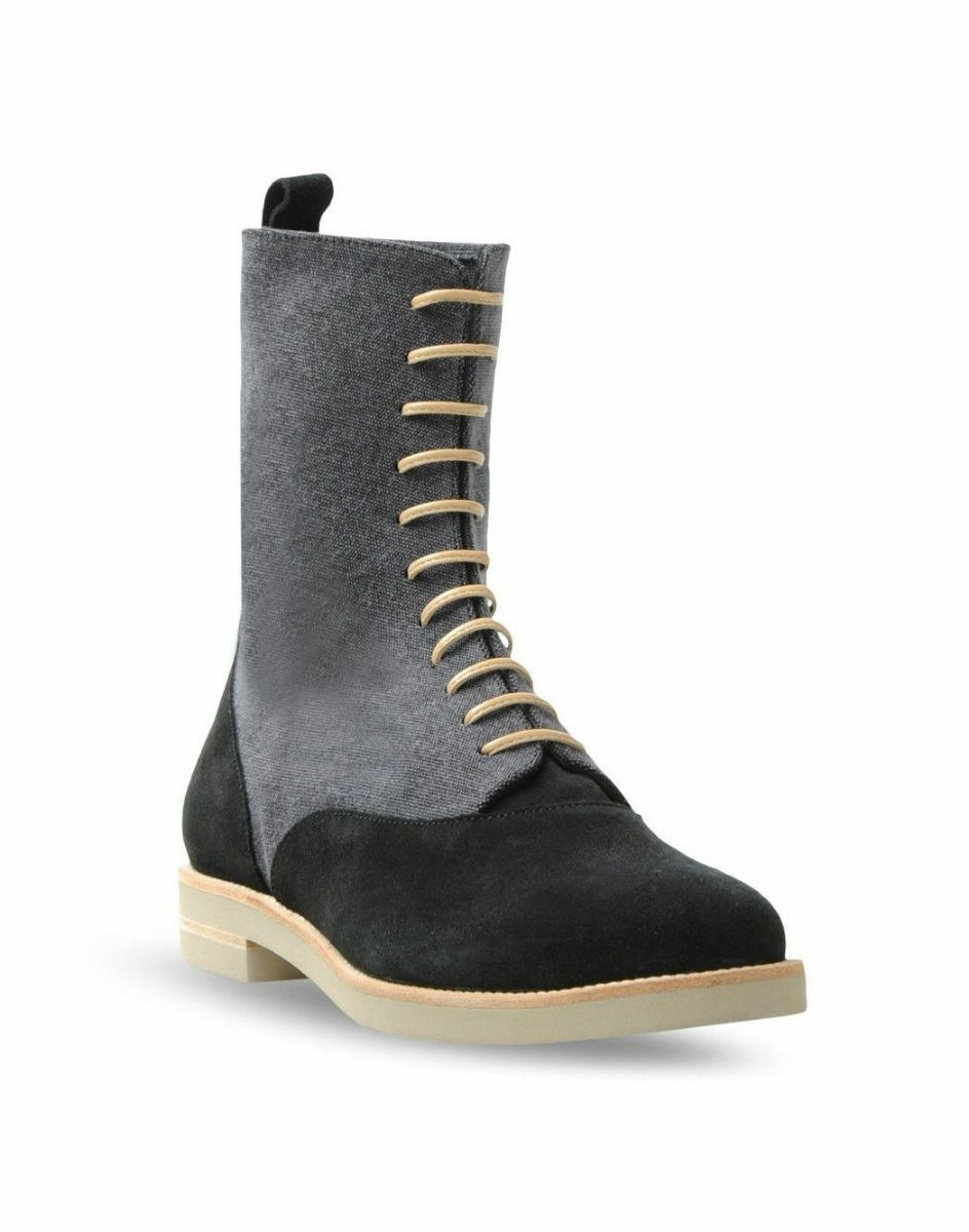 MM6 Maison Martin Margiela Women’s Suede-Panel Flat Boots US 6 EU 36