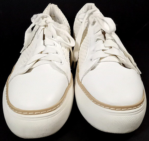 Susina Monica Women’s 7M Mesh/Woven Fashion Sneakers White/Cream