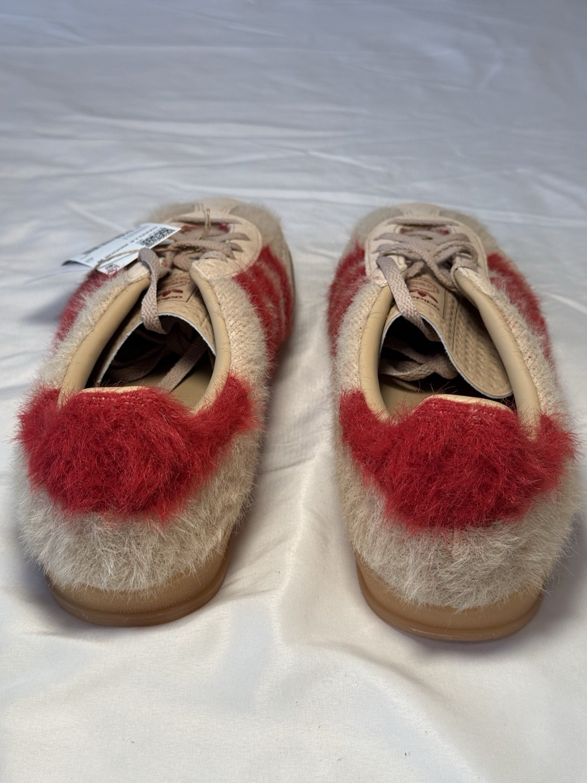 adidas Originals Gazelle Indoor W Beige Red Gum Women Casual Shoes JP8341 Fur