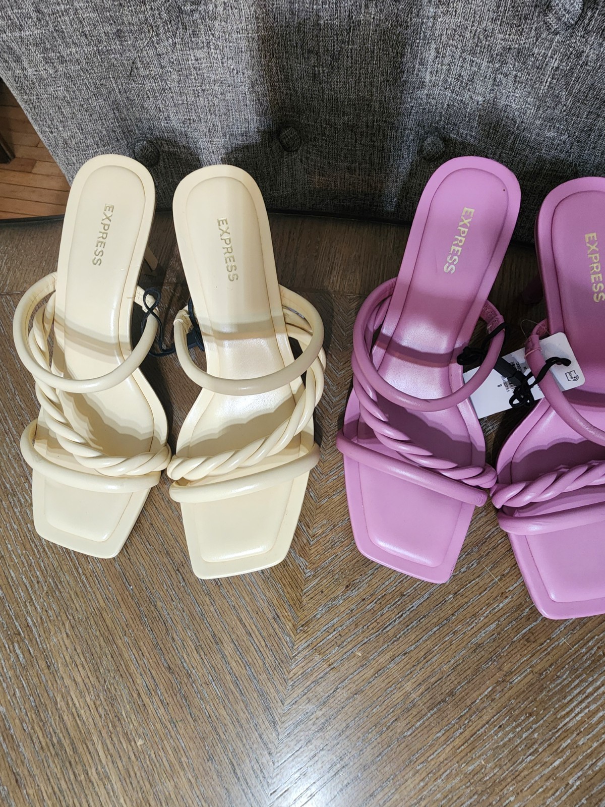 Brand New Express Heels Size 8- 2 Pairs(pink and beige)