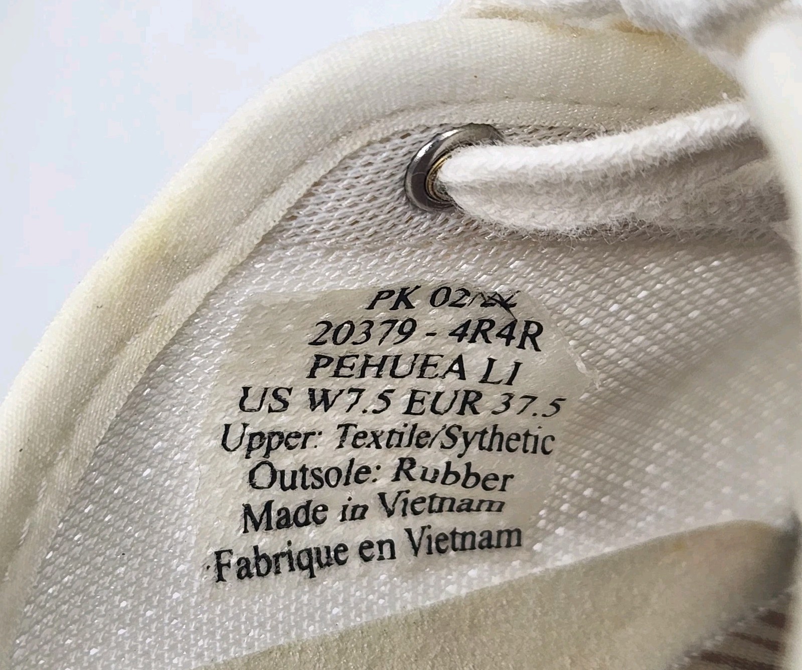 Olukai Pehuea Li White Mesh Knit Sneaker Casual Shoes Women’s Size 7.5 Lace Up