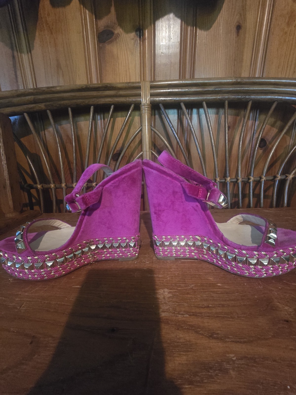 Christian Louboutin Espadrille Studded Sandals Size 6