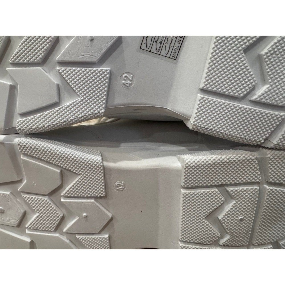 Evolutions Combat Boots Womens 9.5 White Faux Fur Lined Chunky Lug Sole NWOB
