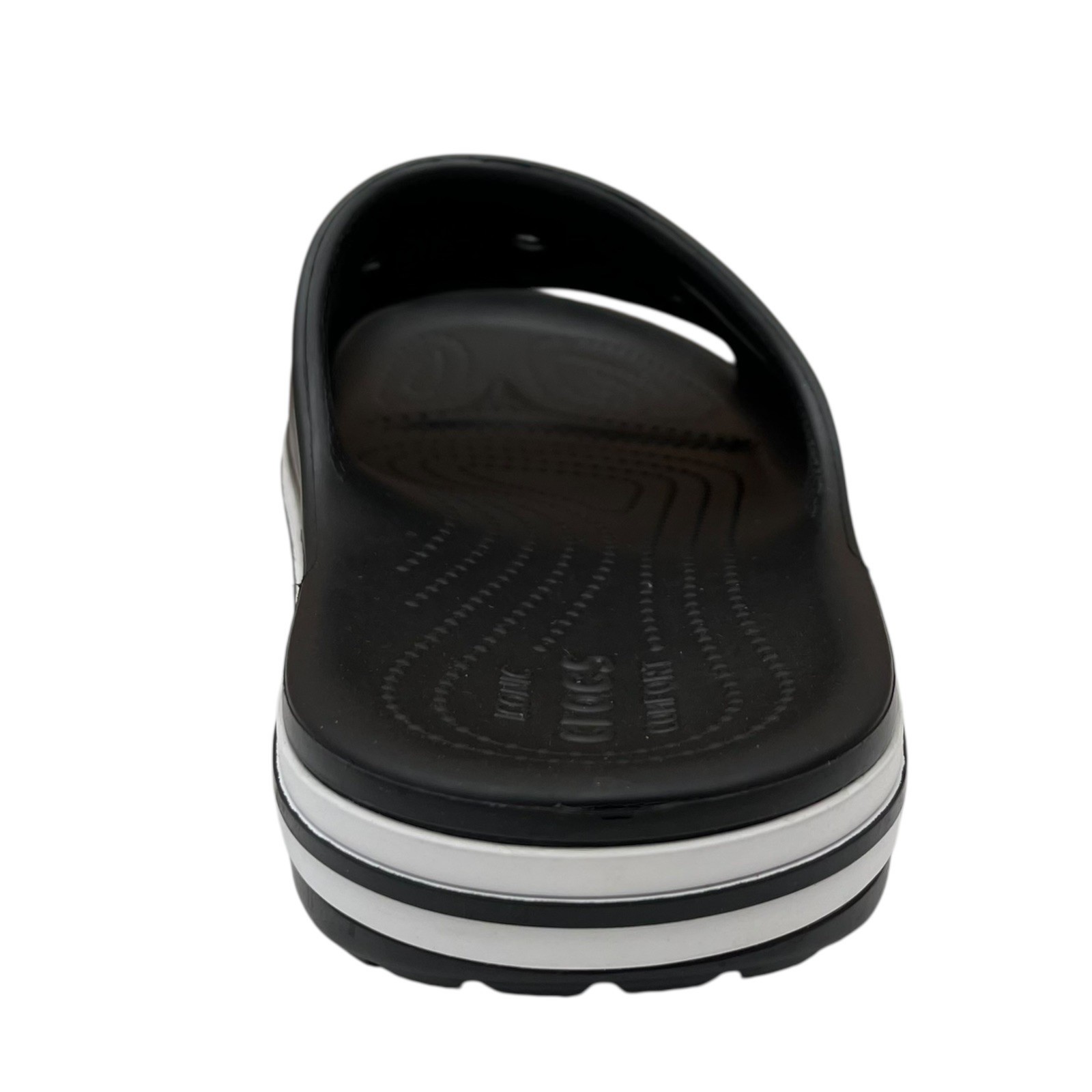 Crocs Bayaband Womens Slide Sandal Size 8 Black White Water Friendly Lightweight