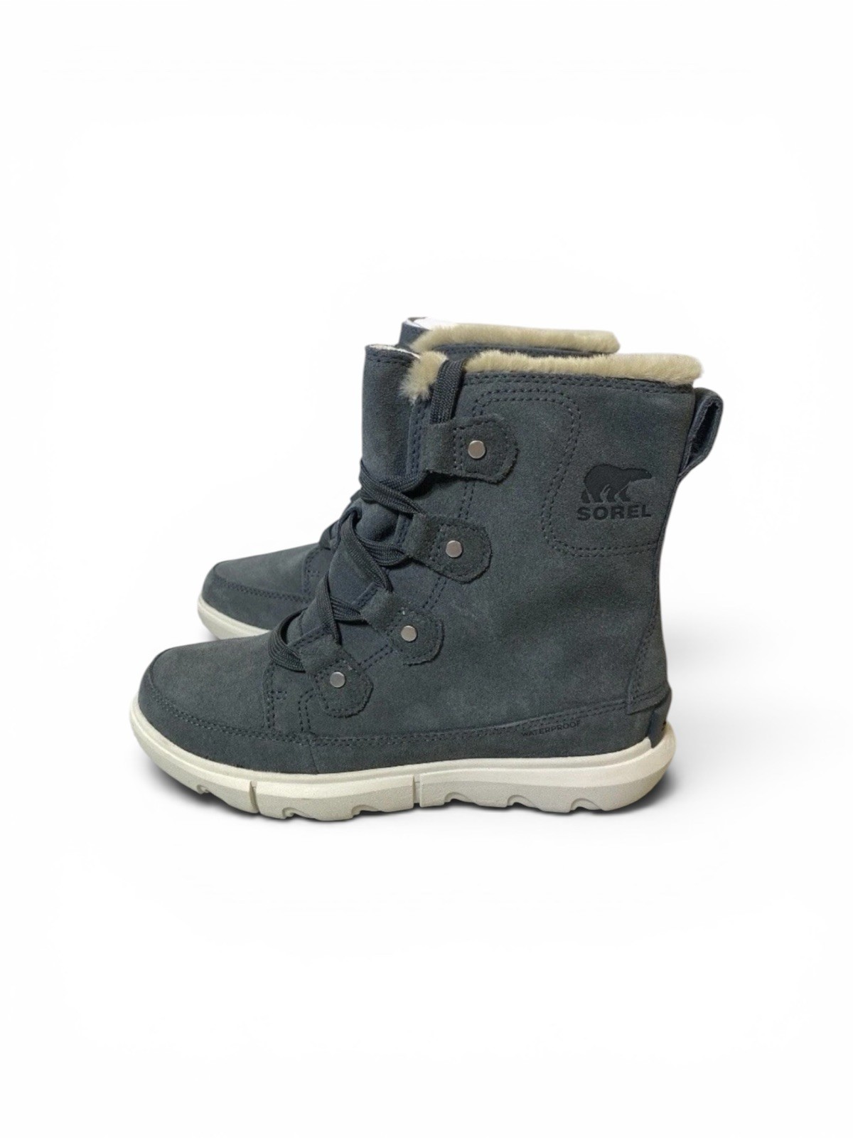 Sorel Womens Explorer II Joan Faux Fur Waterproof Boot Grill/fawn Sz 7 – NWB